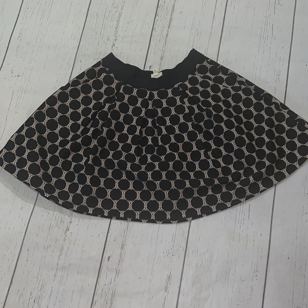 Made in San Francisco black polka dot skirt